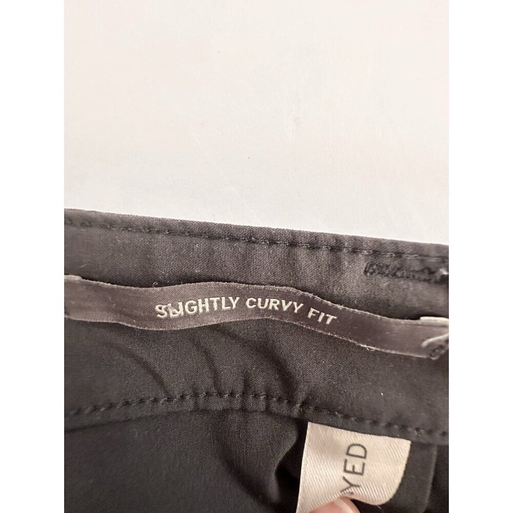 Eddie Bauer Chino Pants Women Size 10 Black Polyester Stretch Slightly Curvy Fit - Picture 9 of 11